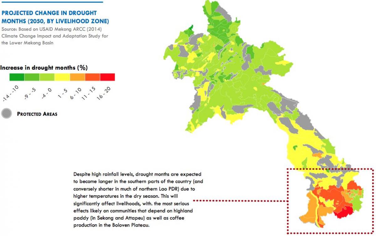 Mapa de laos clima