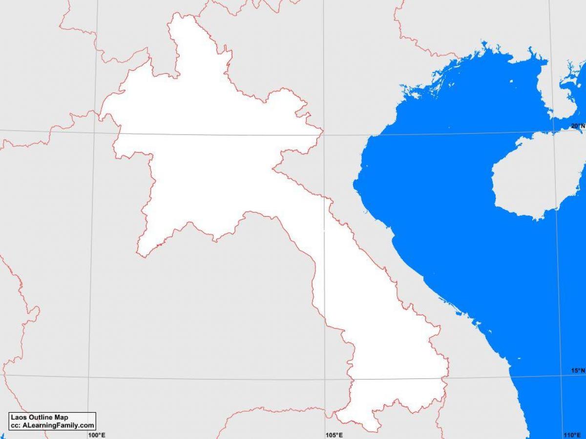Mapa de laos contorno