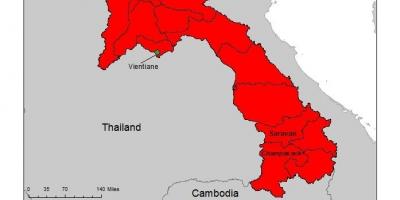 Mapa de laos malaria 