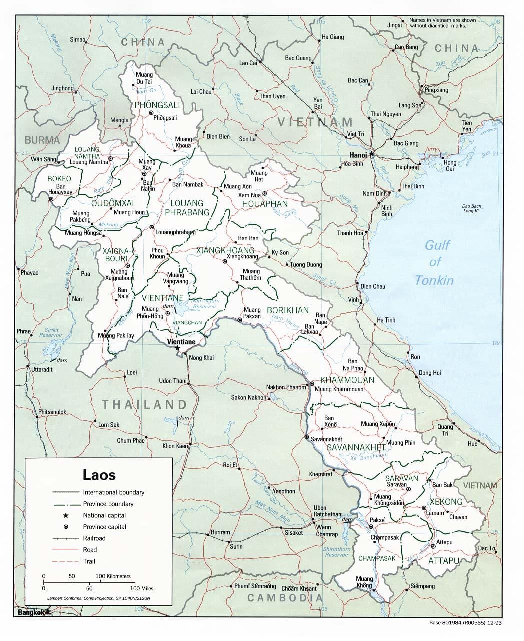 Mapa de laos de viaxes