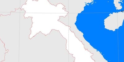 Mapa de laos contorno