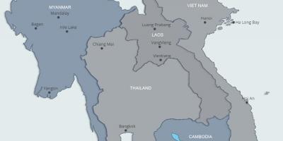 Mapa do norte de laos
